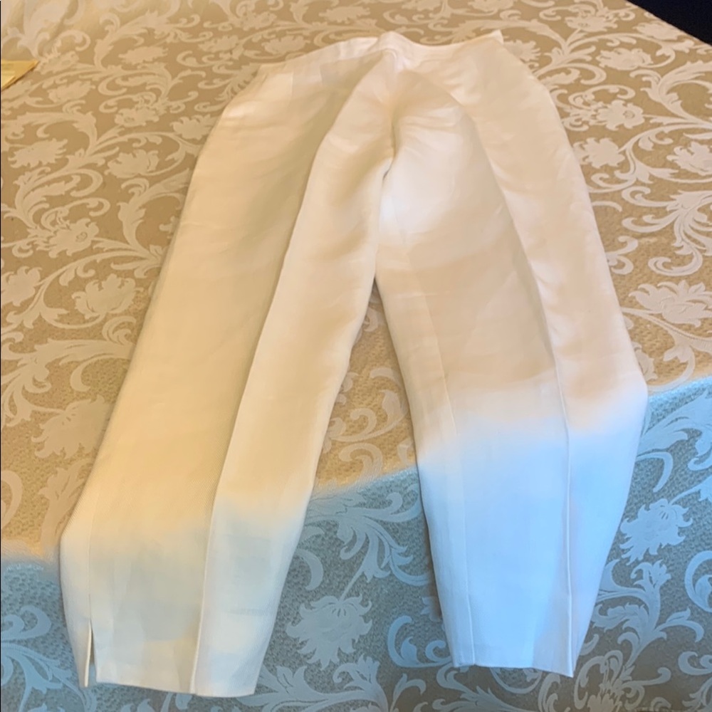 Talbots White  Linen Pants